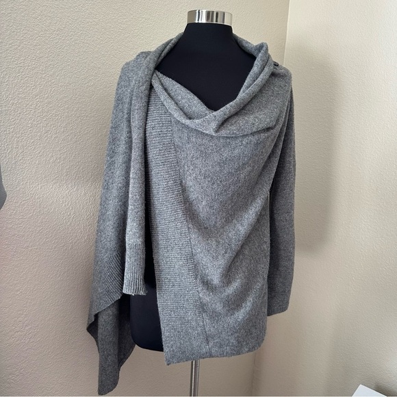 Ann Taylor Wool Angora Cashmere Blend Cross Snap Tab Sleeve Sweater Cardigan - Picture 3 of 11